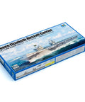 Killer Detail Queen Elizabeth Aircraft Carrier Plastic Model Kit 1 700 Scale box view with 380 plus pieces for assembly.