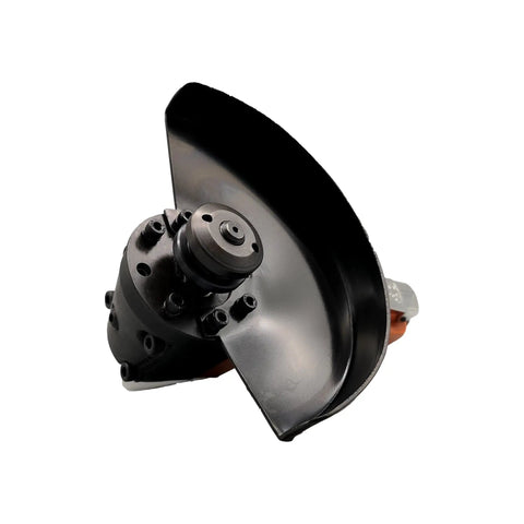 125 Mm Pneumatic Angle Grinder Polisher Sander With Turbo Trigger And Removable Canted Side Handle packs a durable black grinding pad.
