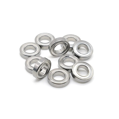 Heavy Duty 6800ZZ Ball Bearings 10x19x5mm 10 Pack ABEC 7 Precision Thin Wall Metal Shielded Rubber Sealed Flanged Sleeve For Smooth Rolling Everyday Grind Projects