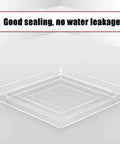 Clear Acrylic Water Tank For Shallow Sink Shots And Deep Water Displays, showcasing no water leakage feature, pro-grade material