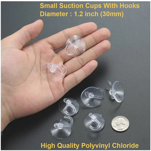 Killer Grip 12 Piece 1.2 Inch Suction Hooks With Transparent Design For Heavy Wall Mounts In Bathrooms Kitchens And Windows Festival Party Decor Uses Durable Reusable No Damage Wall Hacks
