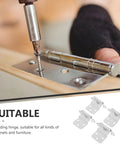 Four Pack White Powder Coated Iron Cabinet Hinges That Self Close No Slam Soft Close For Kitchen Cupboard Doors Replacement Hardware