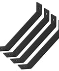 Heavy Duty Inside Mount 45 Degree Angle Strap Brace Set, 11 Gauge Steel, 7 1/8 x 1 3/8 x 1 1/2 Inches, Powder Coated Finish, 4 Pack