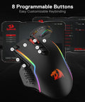 Ultra Responsive Wireless Gaming Mouse For Serious Gamers With 10000 DPI Onboard Settings And Eight Macro Buttons Rapid Fire Key And RGB Backlight For PC Mac And Laptop Gaming