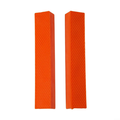 Two Pack Magnetic Soft Rubber Jaw Pads For Bench Vise And Drill Press Clamps Nonmarking Cushion Protectors For Delicate Surfaces Fits 4 Inch 5 Inch And 6 Inch Vises Orange Color