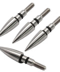 Four silver 12 Pack 100 Grain Archery Field Points For Five Sixteenth Inch Arrows, Practice Tips for Recurve, Compound Bow, and Crossbow