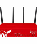 Game Changing Enterprise Network Security Appliance Including Five Year Total Protection License And Advanced Firewall Vpn Plus Intrusion Defense Sweet Way To Level Up Your Cyber Setup Now, red WatchGuard T45 with four antennas.
