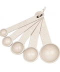 Wheat Straw Measuring Cups And Spoons Set Ten Piece For Cooking And Baking With Assorted Sizes From One Cup To One Half Tablespoon And Teaspoons