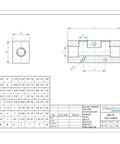 Technical drawing of Two Way Four Port Air Manifold For Compressors Handy Pneumatic Air Distribution Block, dimensions and details shown