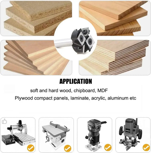 Pro Grade Spoilboard Surfacing Router Bit One Half Inch Shank One And One Half Inch Diameter Two And Two Carbide Inserts application