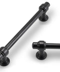 Tough As Nails Matte Black Cabinet Pulls 10 Pack 5 Inch Center To Center kitchen drawer handles, solid zinc alloy, modern design.