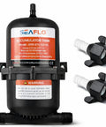 Accumulator Tank With Internal Bladder And Flow Control For Marine, RV, And Off-Grid Water Systems - 125 PSI, 0.75 L capacity, connectors