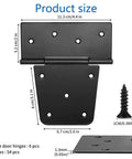 Heavy Duty Gate Hinges For Wooden Fences Set Of 6 Black Iron Barn Door Hinges For Wood Shed And Swing Gates With 54 Screws
