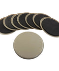 Premium Round Furniture Sliders For Carpet Protection Smooth Glide Floor Savers Heavy Duty Moving Kit Seven Inch Non Scratch Glides eight piece set