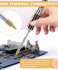 M2 To M8 Pro Grade Heat Set Insertion Tool Kit With Brass Knurled Nuts And Stainless Steel Tip Adapters in use on circuit board