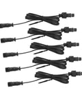 Heavy Duty 3.3 Foot Deck Light Extension Cable With Sturdy Two Pin IP67 Waterproof Male Female Connector set of five cables