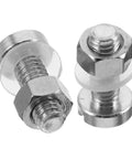 Pair M Two Point Five By Zero Point Four Five By Seven Pro Grade Miniature Screws for Turntable Repair Kit in silver metal