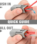 Quick guide showing the Deutsch Terminal Extraction Tool Kit DT Series 3 Piece Set used for safe wire removal from connectors.