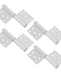 Set Of Four Heavy Duty 304 Stainless Steel Door Hinges In Brushed Silver Finish For Smooth Quiet Operation, High Load Capacity, Easy Installation And Maintenance, Durable Replacement Or New Door Hardware displayed in a grid.