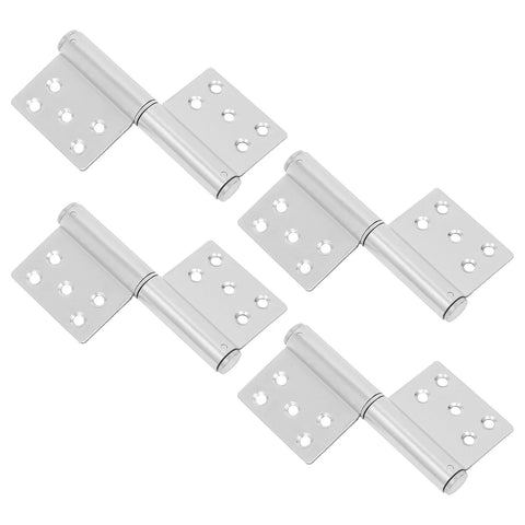Set Of Four Heavy Duty 304 Stainless Steel Door Hinges In Brushed Silver Finish For Smooth Quiet Operation, High Load Capacity, Easy Installation And Maintenance, Durable Replacement Or New Door Hardware displayed in a grid.