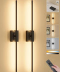 Heavy Duty Battery Operated Wall Sconces Set Of Two With Remote Control And 10000 Mah Rechargeable Battery Pack for modern lighting.
