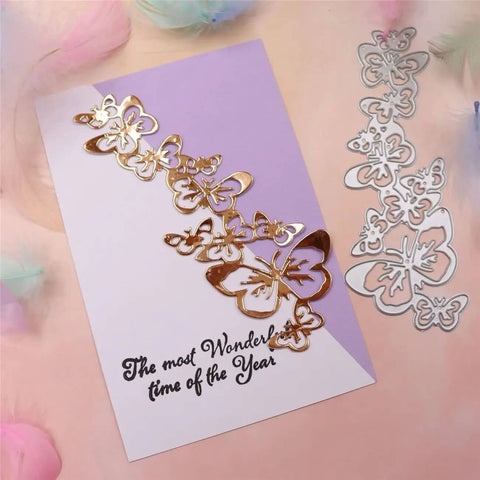 Butterfly String Dies For Card Making And Scrapbooking Dope Hollow Frame Metal Dies Embossing Tool DIY Punch Template