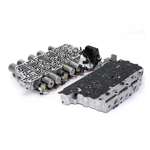9T50 Automatic Transmission Valve Body With Wiring Harness Fixes Rough Shifts Stops And Erratic Gears For Chevy Trailblazer And Malibu, showing detailed components.