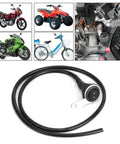 22mm Motorcycle Handlebar Light Switch Stainless Steel Single Spotlight Control Button Universal For ATV Off Road Electric Bike Mods Manual Reset Powers Headlights Fog Lights Hazards And USB Charging on various vehicle backgrounds