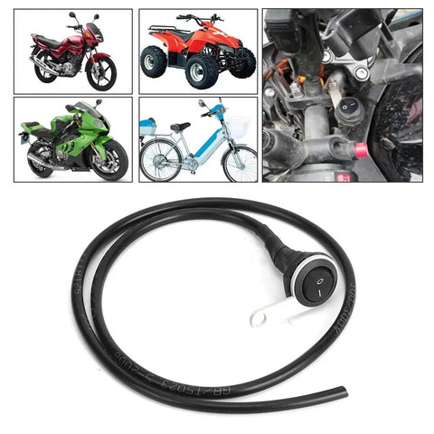 22mm Motorcycle Handlebar Light Switch Stainless Steel Single Spotlight Control Button Universal For ATV Off Road Electric Bike Mods Manual Reset Powers Headlights Fog Lights Hazards And USB Charging on various vehicle backgrounds