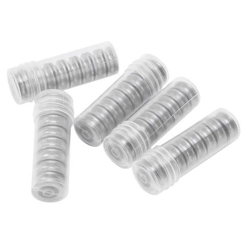10 Piece V1804 2RS V Groove Roller Bearings 4X18X8MM in clear tubes for motors and electric tools with heavy steel design.