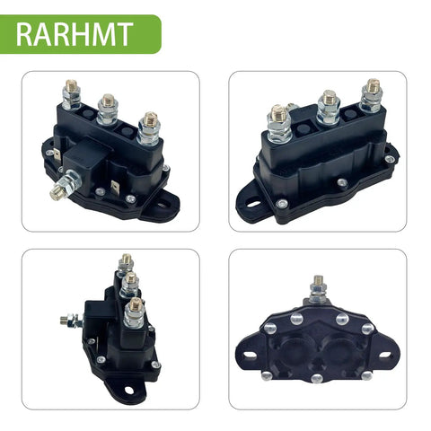 12V Workhorse Winch Reversing Solenoid Switch DPDT Contactor Relay 6 Terminal with Reverse Polarity, 75A Heavy Duty
