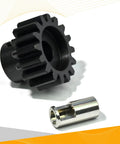 M1.5 16T Pinion Gear With 8mm Bore And 8mm To 5mm Shaft Adapter Sleeve, chromium steel, for RC Cars Traxxas X Maxx XRT, ARRMA Kraton