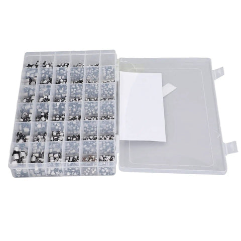 1520Pcs SMD Electrolytic Capacitor Kit With 36 Values From 1uF To 1000uF Aluminum Storage Box Pro Grade Gear For Automotive DIY Electronics Networking And Lighting Projects open box