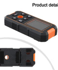 Stud Finder Wall Scanner NF-513 Metal Detector, angled view showing buttons and LCD display, suitable for wood studs and AC wire detection.