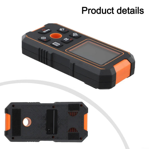 Stud Finder Wall Scanner NF-513 Metal Detector, angled view showing buttons and LCD display, suitable for wood studs and AC wire detection.