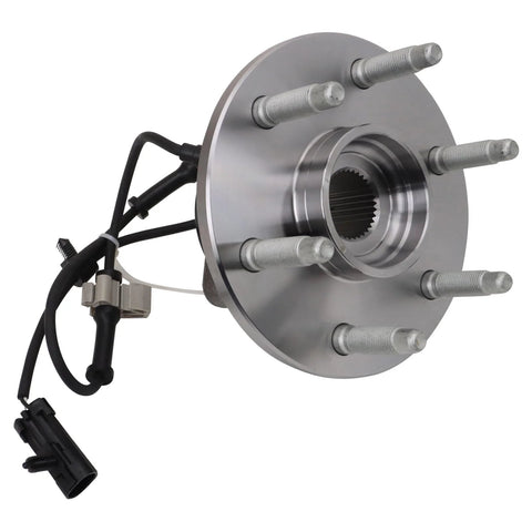 Front Wheel Hub And Bearing Assembly For 4x4 With ABS And 6-Lug Fits 1999-2006 Chevy Silverado GMC Sierra Tahoe Suburban Yukon And Escalade Premium Direct Replacement Front Hub Bearing Assembly