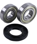 Heavy Duty Washer Tub Seal And Bearing Kit Compatible With Samsung Machines Replaces Dc62-00156A Dc97-16151B Dc97-14604D showing two precision bearings and a rubber oil seal.