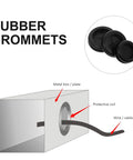 36 Pcs Rubber Wire Protection Grommet Kit For Holes And Cables Black No Fuss Oil Resistant Vibration Dampening Easy To Install Reusable Seals For Automotive Marine And DIY Projects Keeps Wires Protected And Organized. rubber grommets in metal box plate