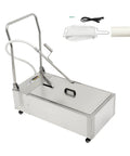 JAYGOVAN Commercial Deep Fryer Oil Filter Machine With 55 Liter Large Capacity And 10 Liters Per Minute Fast Flow Rate For Restaurant Kitchen stainless steel filter with hose and handle.