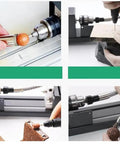 Miniature Buddha Beads Lathe For DIY Woodworking With All Metal Body And 775 Motor High Torque Compact Bench Lathe For Grinding Polishing And Cutting Small Bead Projects, showing bead shaping and polishing tools.