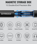 Pen Style Magnetic Precision Screwdriver Set With 27 In 1 Mini Bits, 12 Double End Bits Stored In Handle, Handy Anti Slip Ergonomic Grip