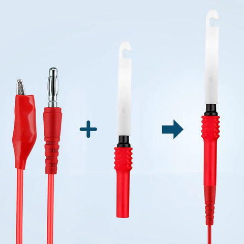 Back Probe Kit 35 Piece Automotive Test Leads Set with red alligator clips and piercing probes for car diagnostics