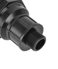 Heavy Duty Hose Water Intake Connector That Slams Shut To Stop Leaks Fast For Your Irrigation System, Lawn Sprinklers, And Greenhouse Gardens In Style, black ABS G3/4 threaded fitting