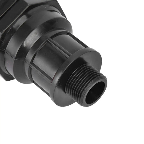 Heavy Duty Hose Water Intake Connector That Slams Shut To Stop Leaks Fast For Your Irrigation System, Lawn Sprinklers, And Greenhouse Gardens In Style, black ABS G3/4 threaded fitting