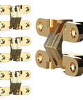 4 Pcs Concealed Cross Hidden Door Hinges For Cabinets 18mm Invisible 180 Degree Swing With Smooth Silent Close No Squeaks Zinc Alloy Build Easy Install For Wooden Doors And Cross Folding Cabinet Doors