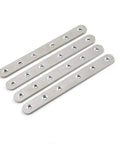 4 Pack Flat Mending Plate For Wood Stainless Steel Straight Brackets 200mm Eight Inch Length With Six Screw Holes For Repair And Joining