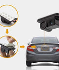 2 In 1 Backup Cam And Parking Sensor Kit With Waterproof HD Reversing Cam Rear View Display And Sound Alarm Parking Assistant For Cars Easy Install For Safer Parking And Low Visibility Maneuvers