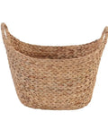 Extra Large Natural Water Hyacinth Boat Basket With Steel Frame For Home Storage And Decor Durable Handwoven Basket With Sturdy Handles