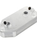 Top Notch Transmission Oil Cooler Kit For VW Beetle Golf Jetta 98 To 05 aluminum plate cooler, angled view