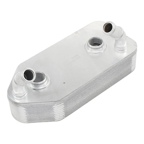 Top Notch Transmission Oil Cooler Kit For VW Beetle Golf Jetta 98 To 05 aluminum plate cooler, angled view